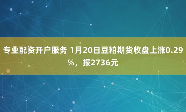 专业配资开户服务 1月20日豆粕期货收盘上涨0.29%，报2736元